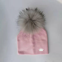 Load image into Gallery viewer, baby boy hat newborn cotton hats baby pom pom crown photo props children's kids hat  boy accessories toddler cap bonnet
