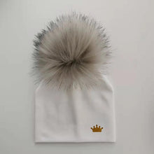 Load image into Gallery viewer, baby boy hat newborn cotton hats baby pom pom crown photo props children's kids hat  boy accessories toddler cap bonnet
