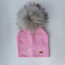 Load image into Gallery viewer, baby boy hat newborn cotton hats baby pom pom crown photo props children's kids hat  boy accessories toddler cap bonnet
