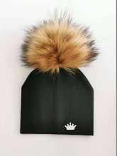 Load image into Gallery viewer, baby boy hat newborn cotton hats baby pom pom crown photo props children's kids hat  boy accessories toddler cap bonnet
