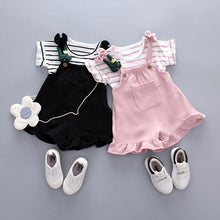 Load image into Gallery viewer, Infant Baby Girl Baby Summer Clothing Striped Top Strap Shorts Set for Newborn Baby Girls Clothes 1st Birthday Outfits Cool Sets
