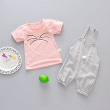 Load image into Gallery viewer, Infant Baby Girl Baby Summer Clothing Striped Top Strap Shorts Set for Newborn Baby Girls Clothes 1st Birthday Outfits Cool Sets

