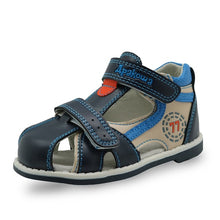 Load image into Gallery viewer, Apakowa 2019 summer kids shoes brand closed toe toddler boys sandals orthopedic sport pu leather baby boys sandals shoes
