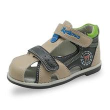 Load image into Gallery viewer, Apakowa 2019 summer kids shoes brand closed toe toddler boys sandals orthopedic sport pu leather baby boys sandals shoes
