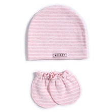 Load image into Gallery viewer, 2 Pcs/set Simple Newborn Baby Births Cap Glove Set Soft Cotton Kids Infants Anti-scratch Gloves Hat Gifts
