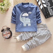 Load image into Gallery viewer, Baby Boys Clothes 2pcs Newborn Baby Girls Cartoon Clothing Autumn Winter Cartoon Cotton Shirt Baby Boy Clothes Set Long-Sleeved
