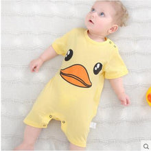 Load image into Gallery viewer, 100% Pure Cotton Baby Girl Romper Summer Short Sleeved Cartoon Animal Jumpsuit Toddler Cute Boutique Clothes For Baby Clothing
