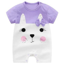 Load image into Gallery viewer, 100% Pure Cotton Baby Girl Romper Summer Short Sleeved Cartoon Animal Jumpsuit Toddler Cute Boutique Clothes For Baby Clothing
