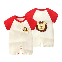 Load image into Gallery viewer, 100% Pure Cotton Baby Girl Romper Summer Short Sleeved Cartoon Animal Jumpsuit Toddler Cute Boutique Clothes For Baby Clothing
