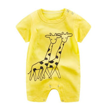 Load image into Gallery viewer, 2020 Cheap cotton Baby romper Short Sleeve baby clothing One Piece Summer Unisex Baby Clothes girl and boy jumpsuits Giraffe
