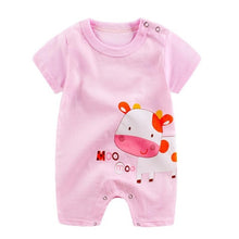 Load image into Gallery viewer, 2020 Cheap cotton Baby romper Short Sleeve baby clothing One Piece Summer Unisex Baby Clothes girl and boy jumpsuits Giraffe
