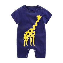 Load image into Gallery viewer, 2020 Cheap cotton Baby romper Short Sleeve baby clothing One Piece Summer Unisex Baby Clothes girl and boy jumpsuits Giraffe
