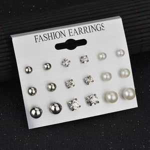12 PCS/SET Lollipop&alpaca&Unicorn shape Earring Set For Girls Crystal Statement Earring Jewelry Metal Wedding Earrings ER200108