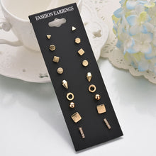 Load image into Gallery viewer, 12 PCS/SET Lollipop&amp;alpaca&amp;Unicorn shape Earring Set For Girls Crystal Statement Earring Jewelry Metal Wedding Earrings ER200108
