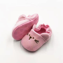 Load image into Gallery viewer, Adorable Infant Slippers Toddler Baby Boy Girl Knit Crib Shoes Cute Cartoon Anti-slip Prewalker Baby Slippers
