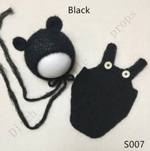 Load image into Gallery viewer, handmade mohair teddy bear hat + shorts     Newborn photography props
