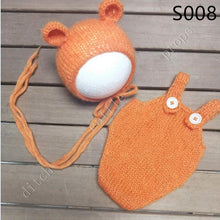 Load image into Gallery viewer, handmade mohair teddy bear hat + shorts     Newborn photography props
