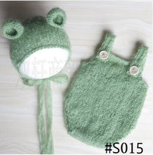 Load image into Gallery viewer, handmade mohair teddy bear hat + shorts     Newborn photography props
