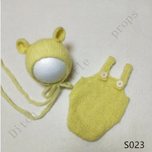 Load image into Gallery viewer, handmade mohair teddy bear hat + shorts     Newborn photography props
