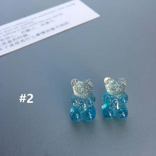 Load image into Gallery viewer, 1 Pair Cartoon Gummy Bear Earring For Women Girl Lovely Handmade Colorful Resin Candy Stud Earring Funny Jewelry
