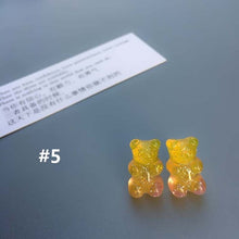 Load image into Gallery viewer, 1 Pair Cartoon Gummy Bear Earring For Women Girl Lovely Handmade Colorful Resin Candy Stud Earring Funny Jewelry
