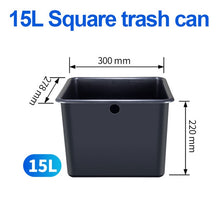 Load image into Gallery viewer, FOHEEL Kitchen Sink parts Kitchen Counter Top Stainless Steel Flush Recessed Swing Flap Lid Cover Trash Bin Garbage Can FKS49
