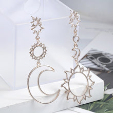 Load image into Gallery viewer, Korean Version Of The 2019 Fashion New Earrings Simple Sun God Moon God Asymmetric Exaggeration Earrings Ladies Wholesale
