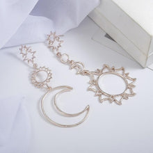 Load image into Gallery viewer, Korean Version Of The 2019 Fashion New Earrings Simple Sun God Moon God Asymmetric Exaggeration Earrings Ladies Wholesale
