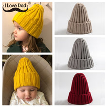 Load image into Gallery viewer, Knitted Kids Beanie Cap Infant Baby Boy Girl Hat Warm Children Baby Autumn Winter Girls Hat For Kids Toddler Muts Bonnet Enfant
