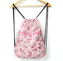Load image into Gallery viewer, Foldable Waterproof String Backpack for Gym Workout Outdoor Running Travel Cartoon School Eco Friendly Shopping Bag with Zipper
