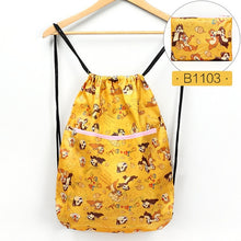 Load image into Gallery viewer, Foldable Waterproof String Backpack for Gym Workout Outdoor Running Travel Cartoon School Eco Friendly Shopping Bag with Zipper
