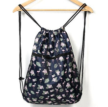 Load image into Gallery viewer, Foldable Waterproof String Backpack for Gym Workout Outdoor Running Travel Cartoon School Eco Friendly Shopping Bag with Zipper
