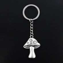 Load image into Gallery viewer, Fashion Keychain 40x29mm Mushroom Bronze Silver Color Pendants DIY Men Jewelry Car Key Chain Ring Holder Souvenir For Gift
