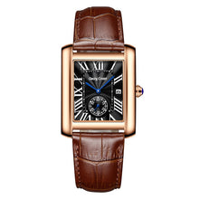 Load image into Gallery viewer, Fashion Lovers Watches Men Women Casual Leather Strap Quartz Watch Elegant Squar Retro Roman Numeral Scale Couple Watch Clock
