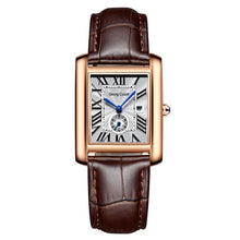 Load image into Gallery viewer, Fashion Lovers Watches Men Women Casual Leather Strap Quartz Watch Elegant Squar Retro Roman Numeral Scale Couple Watch Clock
