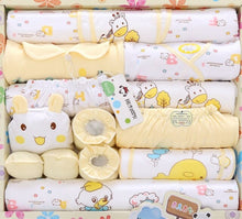 Load image into Gallery viewer, 18 piece Newborn Baby Girl Boy Clothing Set 100% Cotton Infant Boy Clothing Suit Baby Girl Clothes Outfits Pants Hat Bib Gloves

