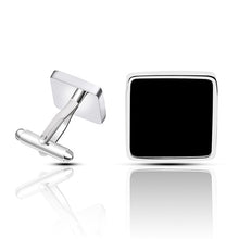 Load image into Gallery viewer, Classic Geometry of the Square Copper  Black  Men Cufflink Luxury gift Party Wedding Suit Shirt  French Cuff Links Free Shipping
