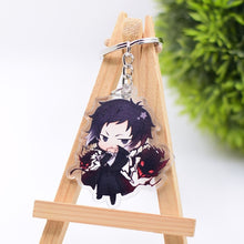 Load image into Gallery viewer, 2019 Bungo Stray Dogs Keychain Double Sided Key Chain Acrylic Pendant Anime Accessories Cartoon Key Ring
