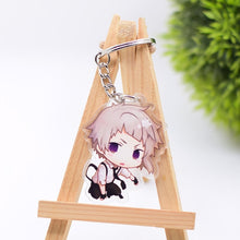 Load image into Gallery viewer, 2019 Bungo Stray Dogs Keychain Double Sided Key Chain Acrylic Pendant Anime Accessories Cartoon Key Ring
