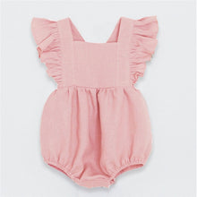 Load image into Gallery viewer, Newborn Baby Girls Rompers Ruffle Linen Cotton Baby Girl Clothes Spring Summer Backcross Jumpsuits Outfits Sunsuit Baby Clothing
