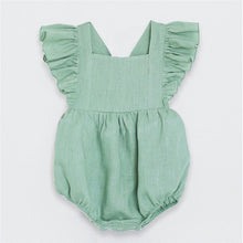 Load image into Gallery viewer, Newborn Baby Girls Rompers Ruffle Linen Cotton Baby Girl Clothes Spring Summer Backcross Jumpsuits Outfits Sunsuit Baby Clothing
