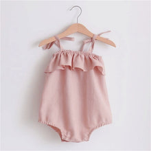 Load image into Gallery viewer, Newborn Baby Girls Rompers Ruffle Linen Cotton Baby Girl Clothes Spring Summer Backcross Jumpsuits Outfits Sunsuit Baby Clothing
