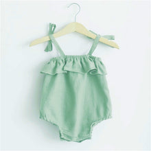Load image into Gallery viewer, Newborn Baby Girls Rompers Ruffle Linen Cotton Baby Girl Clothes Spring Summer Backcross Jumpsuits Outfits Sunsuit Baby Clothing
