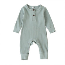 Load image into Gallery viewer, 2020 Baby Spring Autumn Clothing Newborn Infant Baby Boy Girl Cotton Romper Knitted Ribbed Jumpsuit Solid Clothes Warm Outfit
