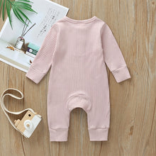 Load image into Gallery viewer, 2020 Baby Spring Autumn Clothing Newborn Infant Baby Boy Girl Cotton Romper Knitted Ribbed Jumpsuit Solid Clothes Warm Outfit
