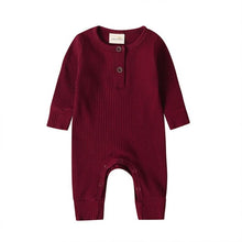 Load image into Gallery viewer, 2020 Baby Spring Autumn Clothing Newborn Infant Baby Boy Girl Cotton Romper Knitted Ribbed Jumpsuit Solid Clothes Warm Outfit
