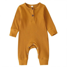 Load image into Gallery viewer, 2020 Baby Spring Autumn Clothing Newborn Infant Baby Boy Girl Cotton Romper Knitted Ribbed Jumpsuit Solid Clothes Warm Outfit
