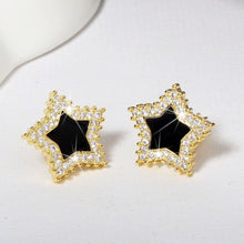 Load image into Gallery viewer, Cute Korean Earrings Heart Bling Zircon Stone Rose Gold Stud Earrings for Women Fashion Jewelry 2019 New Gift
