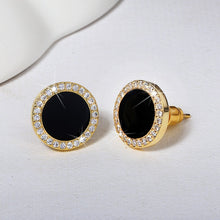 Load image into Gallery viewer, Cute Korean Earrings Heart Bling Zircon Stone Rose Gold Stud Earrings for Women Fashion Jewelry 2019 New Gift
