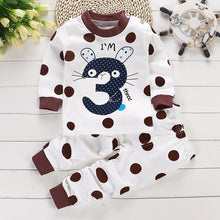 Load image into Gallery viewer, 2pcs Autumn Winter Baby Girls Boys Clothes Cartoon Long-Sleeve T-Shirt + Pant Suit Girls Clothing Set Children Clothing
